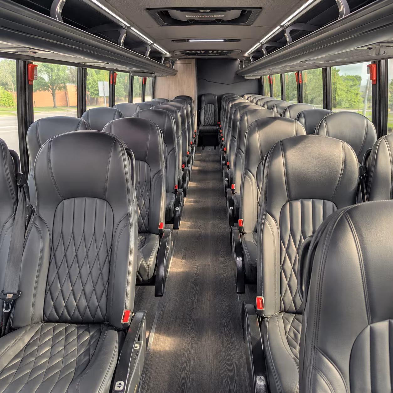avondale 25 passenger minibus interior