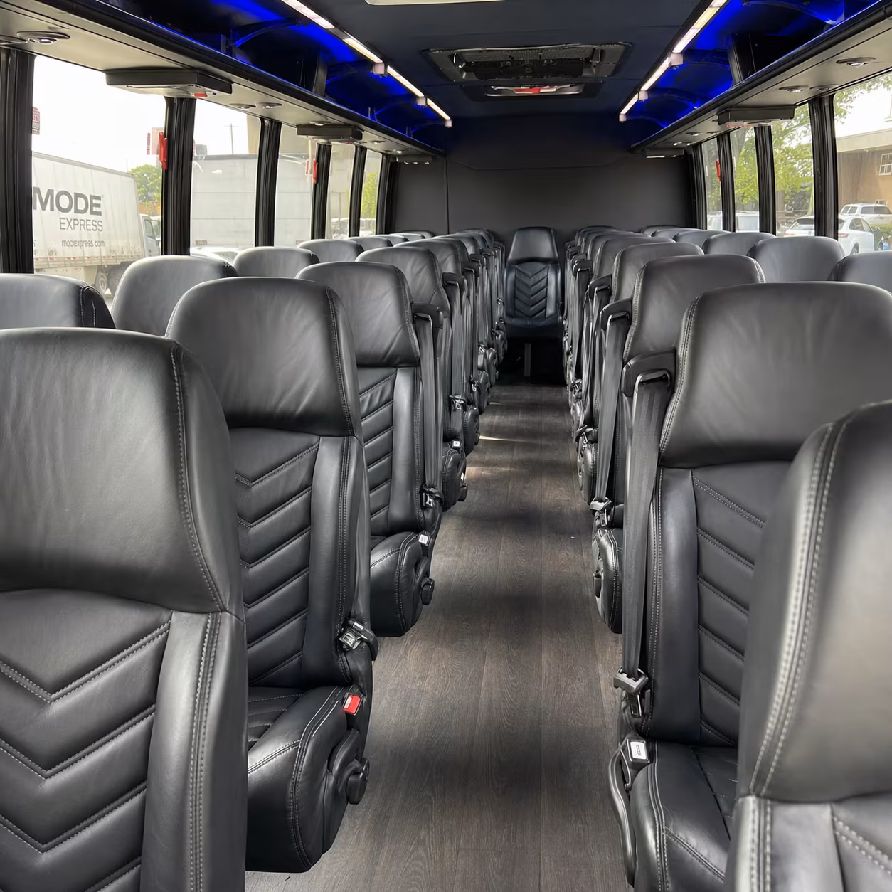 avondale 28 passenger minibus interior