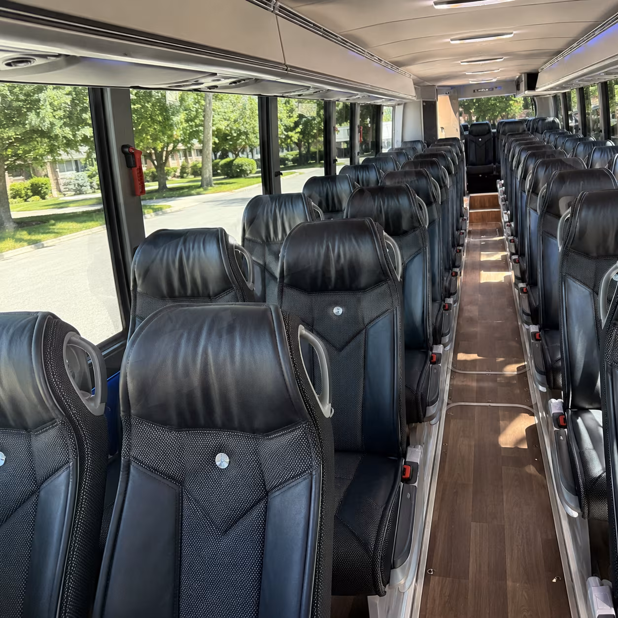 avondale 40 passenger charter bus inside