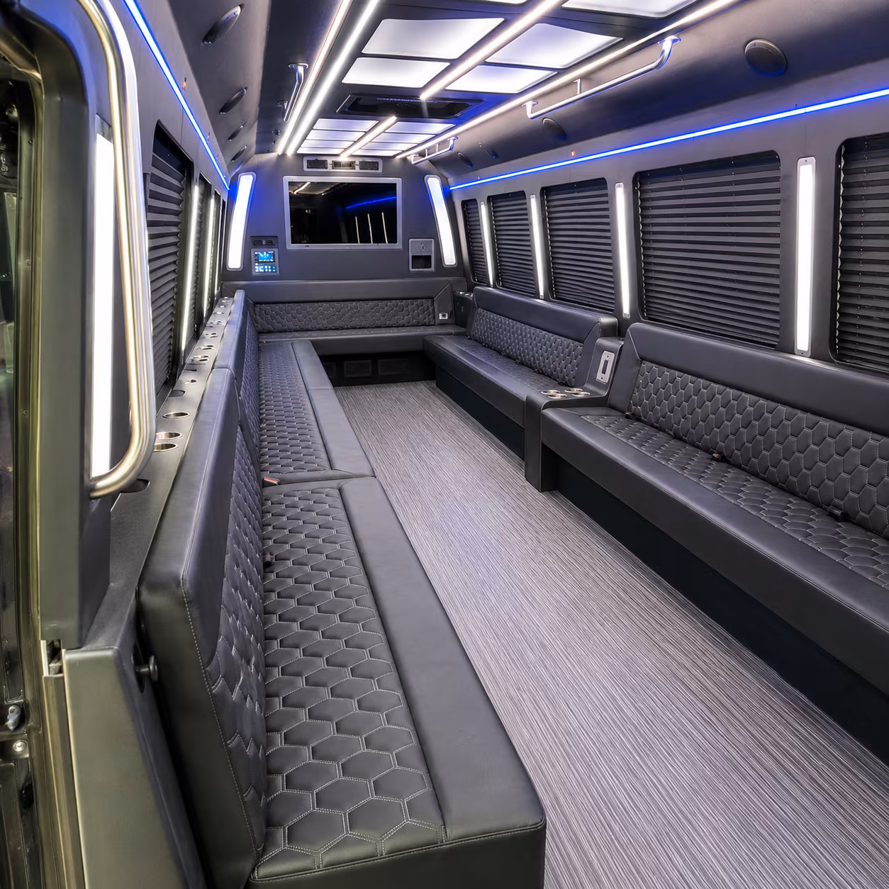 avondale 40 passenger party bus interior