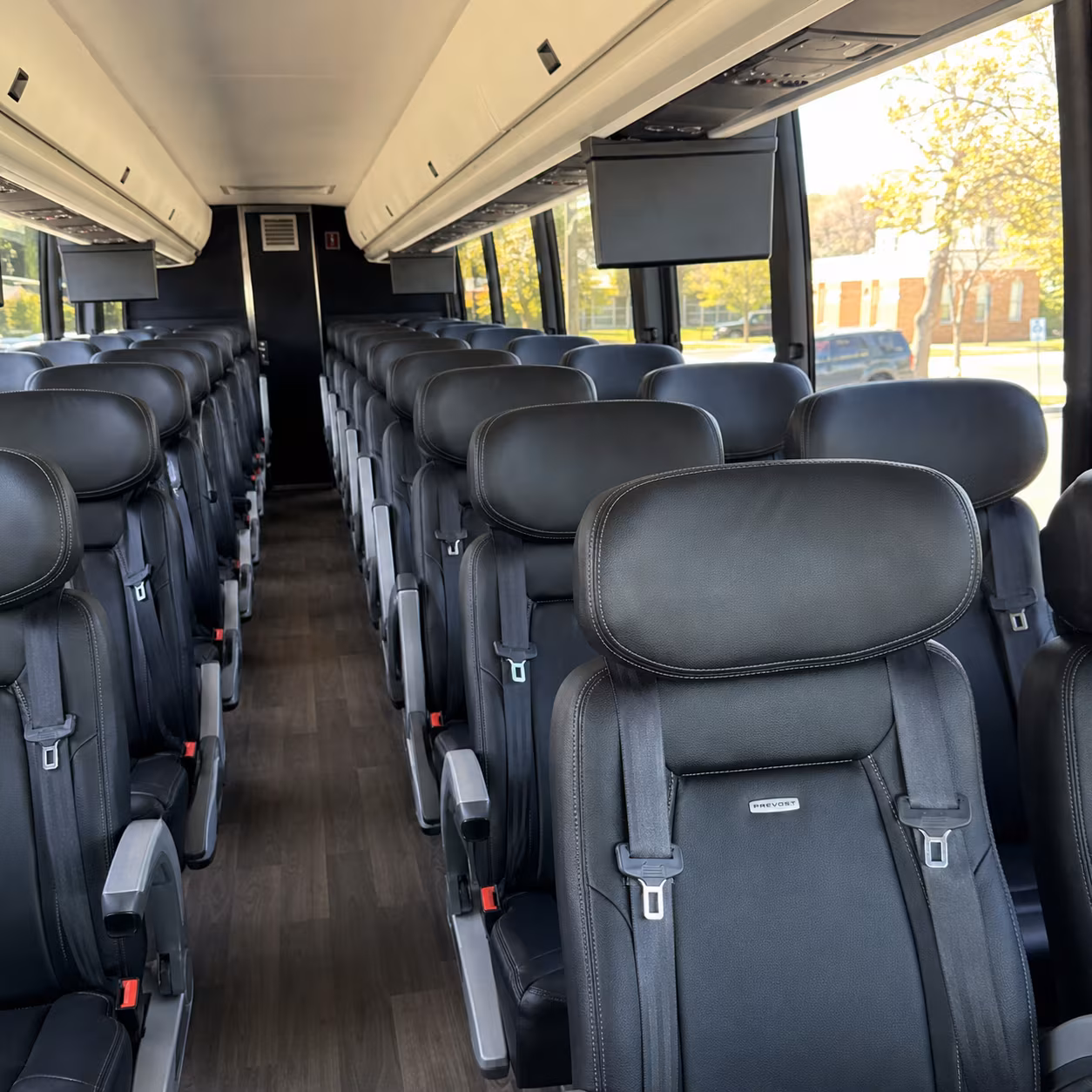 avondale 45 passenger charter bus inside