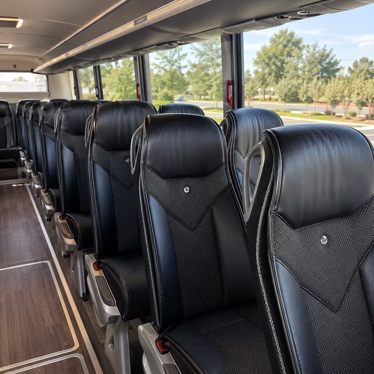avondale 45 passenger charter bus interior