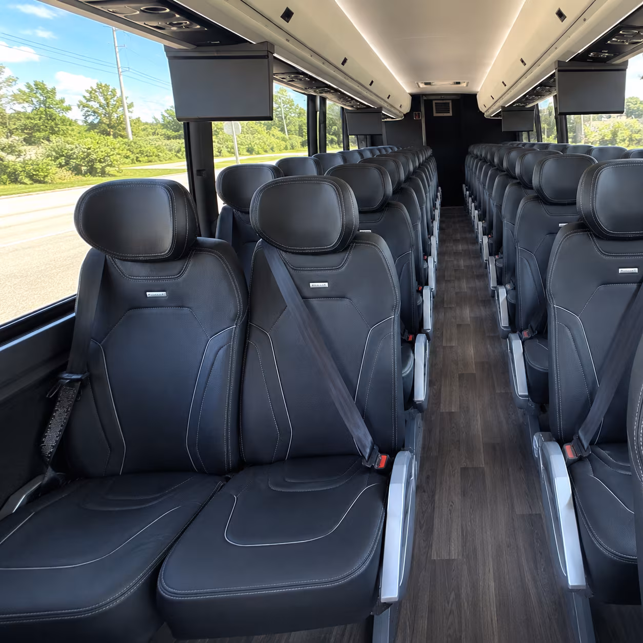 avondale 47 passenger charter bus inside
