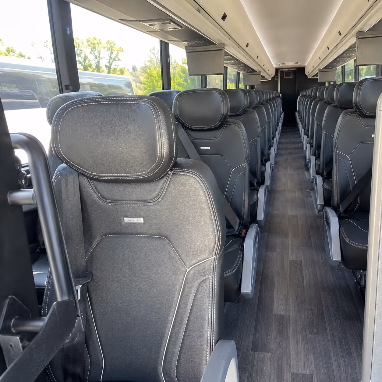 avondale 47 passenger charter bus interior