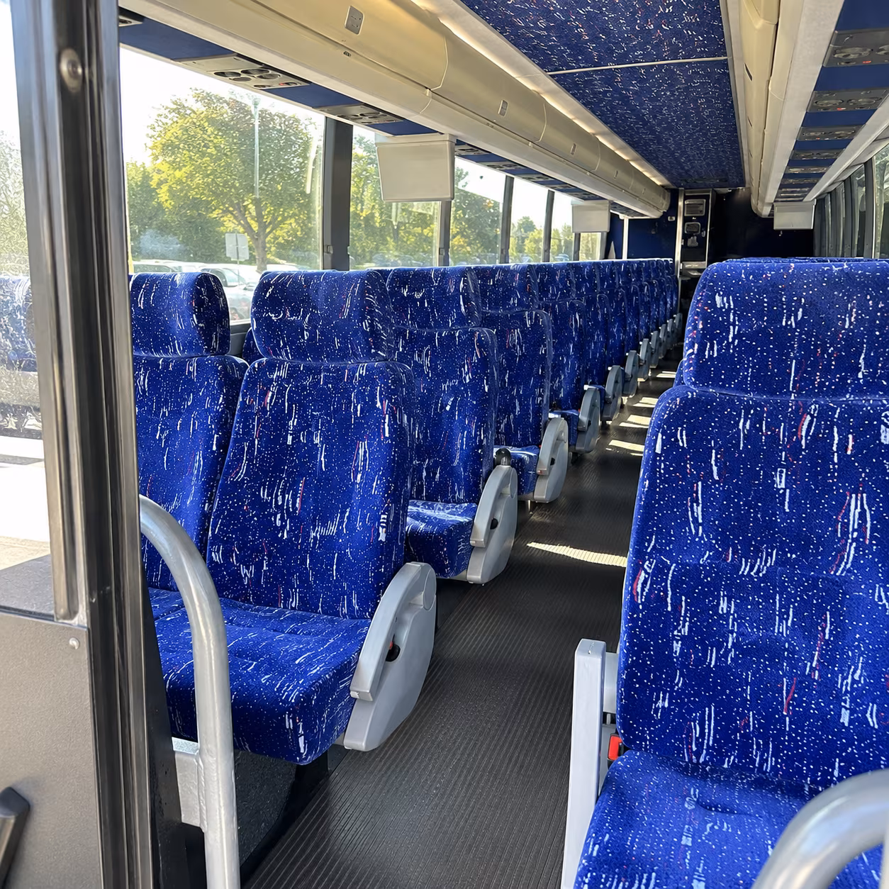 avondale 50 passenger charter bus inside