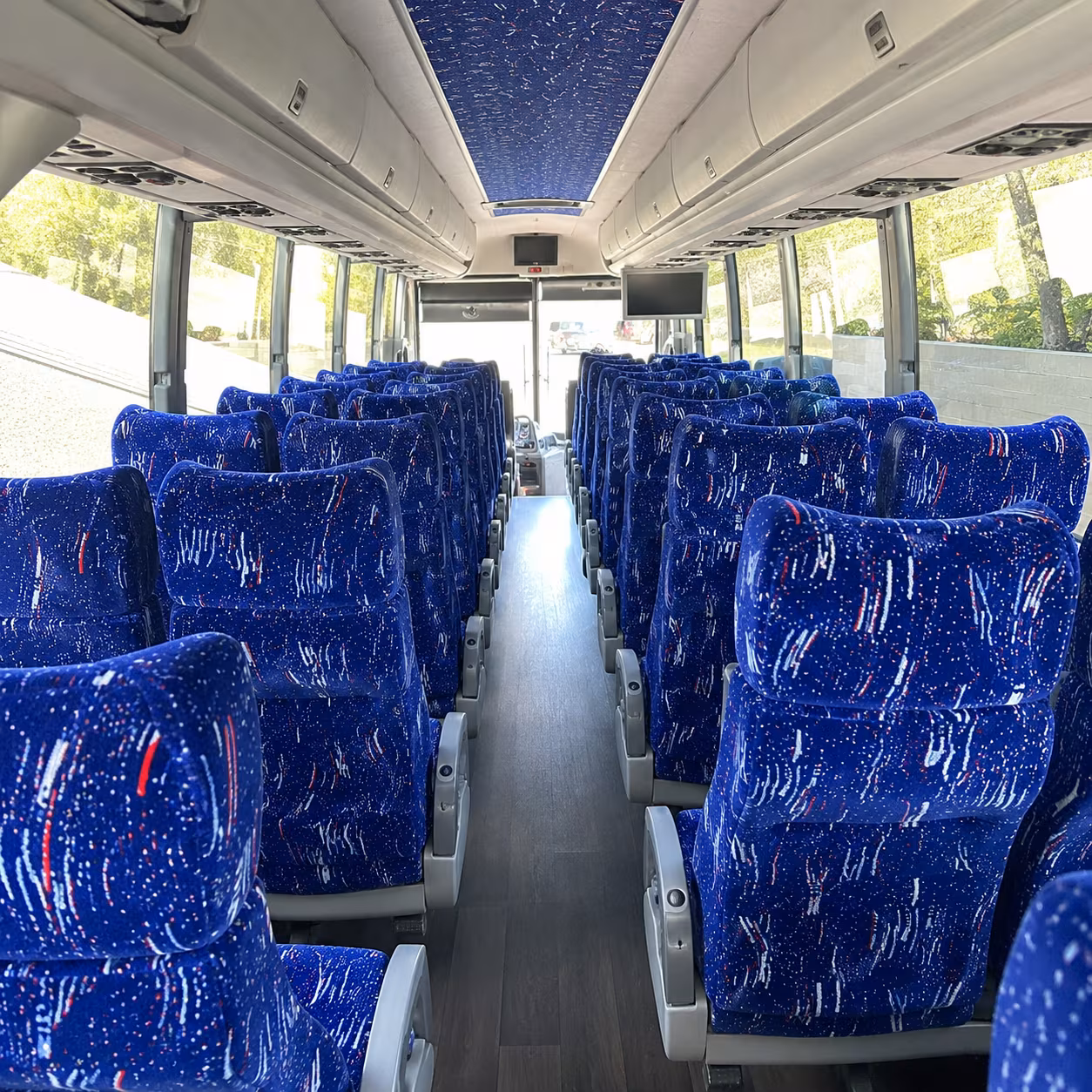 avondale 50 passenger charter bus interior