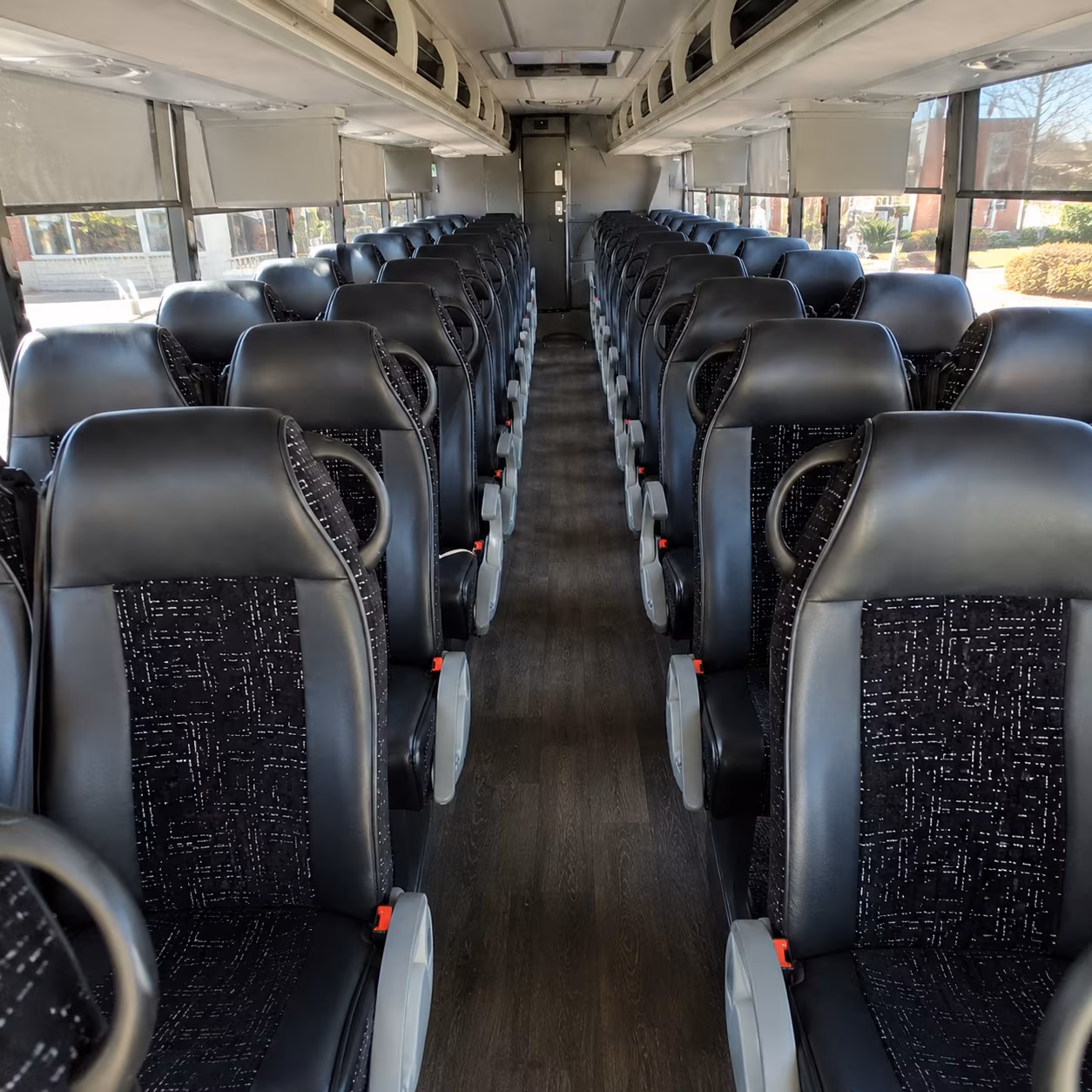 avondale 54 passenger charter bus inside