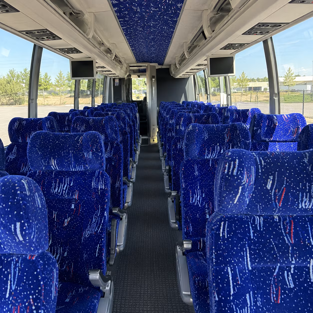avondale 54 passenger charter bus interior