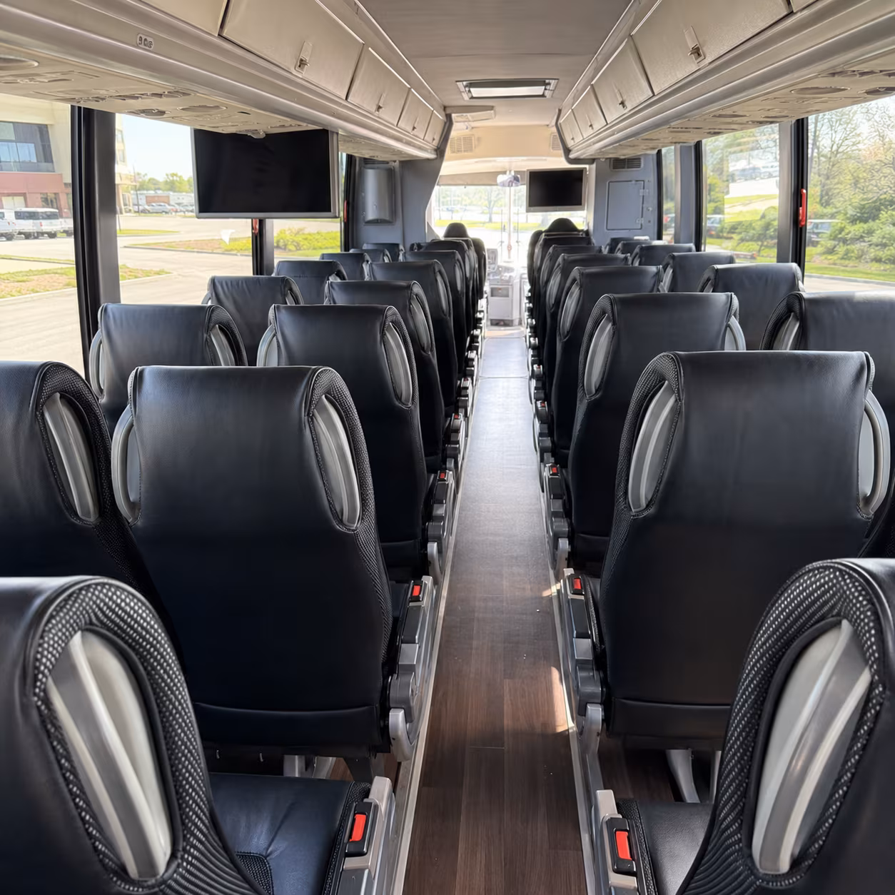avondale 56 passenger charter bus inside